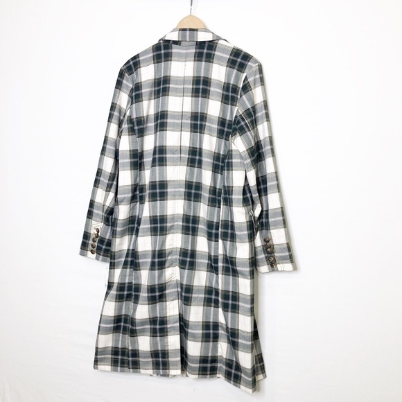 Free  People Freddie Long line double breasted plaid blazer coat - Picture 9 of 13